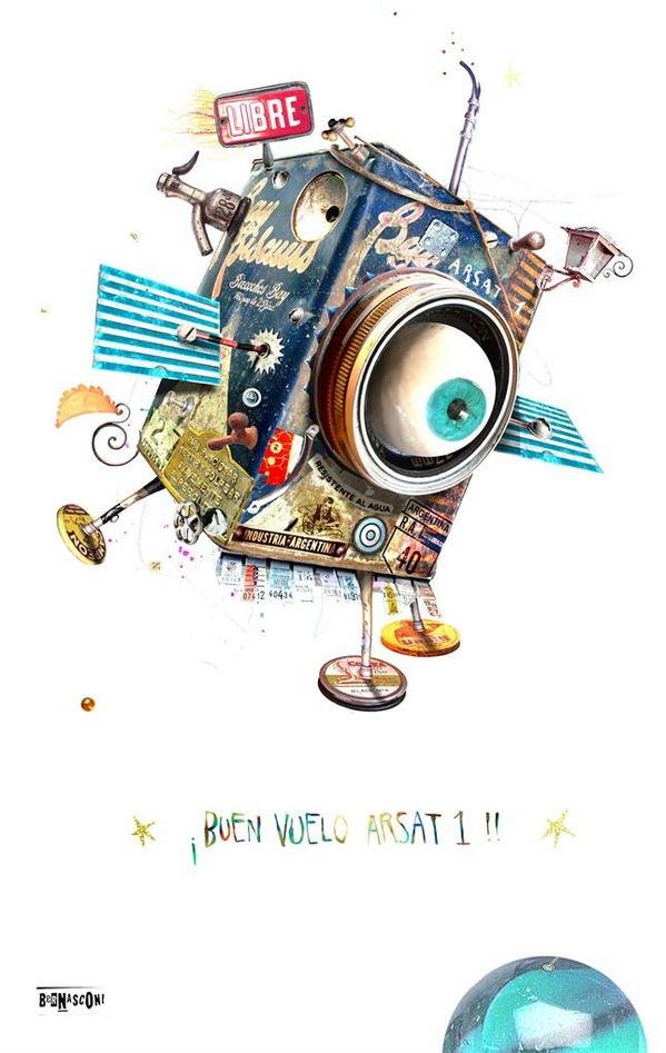 Ilustración alusiva al ARSAT-1